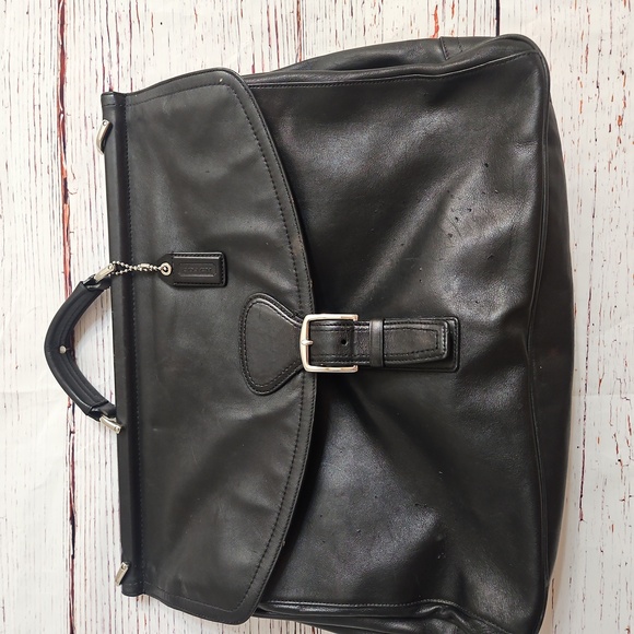 Coach Vintage Black Leather Brifcase - Picture 2 of 16